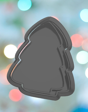Christmas Tree Cake Cookie Cutter - 3D model önizlemesi