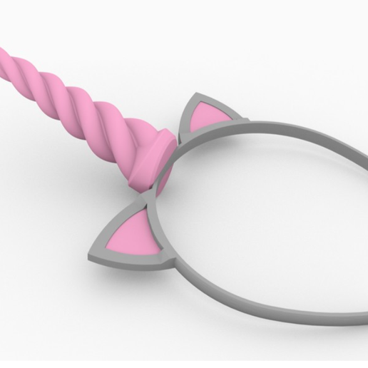 Unicorn Hairband 3D model