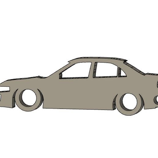 Mitsubishi lancer keychain 3D model