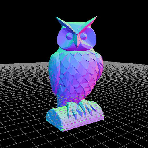 Low Poly Owl 3D model