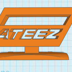 ateez2-stand.png STL file ATEEZ Kpop Decor Logo Display Ornament・3D printer model to download