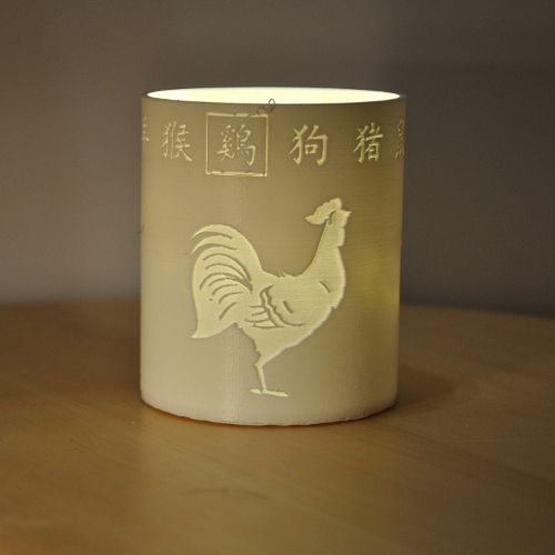 Horoscope Tealight Cover Rooster - 3D model önizlemesi