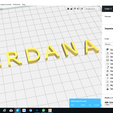 CURA.png VERDANA font uppercase 3D letters STL file