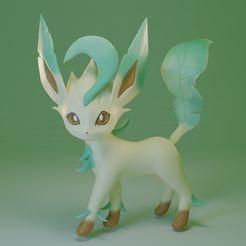 leafeon-render.jpg OBJ file Pokemon - Leafeon・3D print design to download