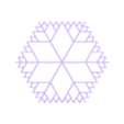 Hexagonal_Fractal_Snowflake_3.stl Parametric Fractal Snowflake