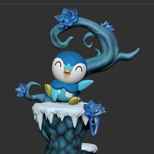 Pokemon Piplup Statue 3D model