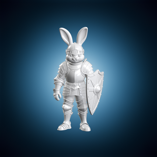 Knight Rabbit 3D Print Model