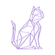 Chat 3.stl cat - cat - 2D