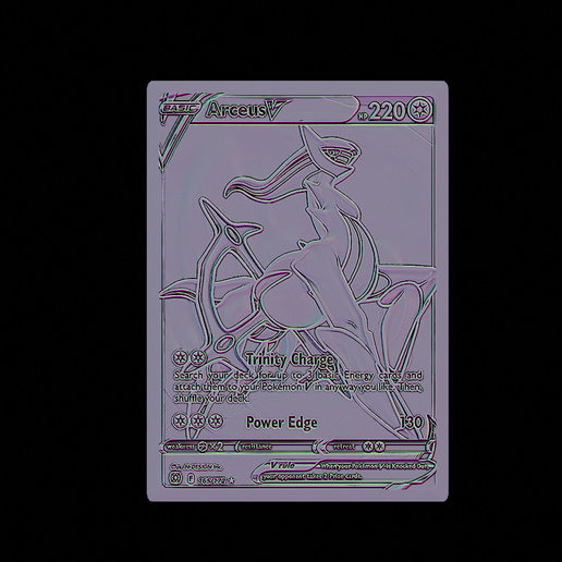 Arceus V Pokemon card STL File for 3D printingCults