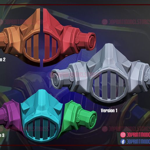 🚓 Máscara Enforcer - Máscara de Cosplay Arcano de League of Legends ...