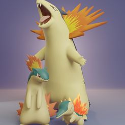 cyndaquil-line-render.jpg Pokemon - Cyndaquil, Quilava and Typhlosion