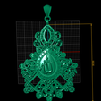 dimension-1.png MUSLIM ALLAH NAME PENDANT 3D PRINTABLE MODEL