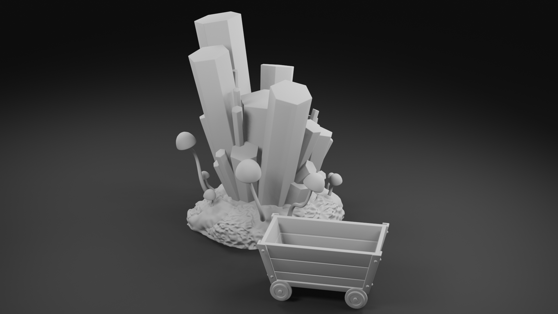 5.png STL file Cave crystal cluster 3D print model・3D printer design to download, Doken