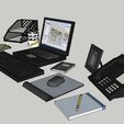 1.jpg PENCIL HOLDER COMPUTER MOUSE KEYBOARD FILE PHONE NOTEBOOK BOX DESK TABLE CABINET HOME 3D MODEL