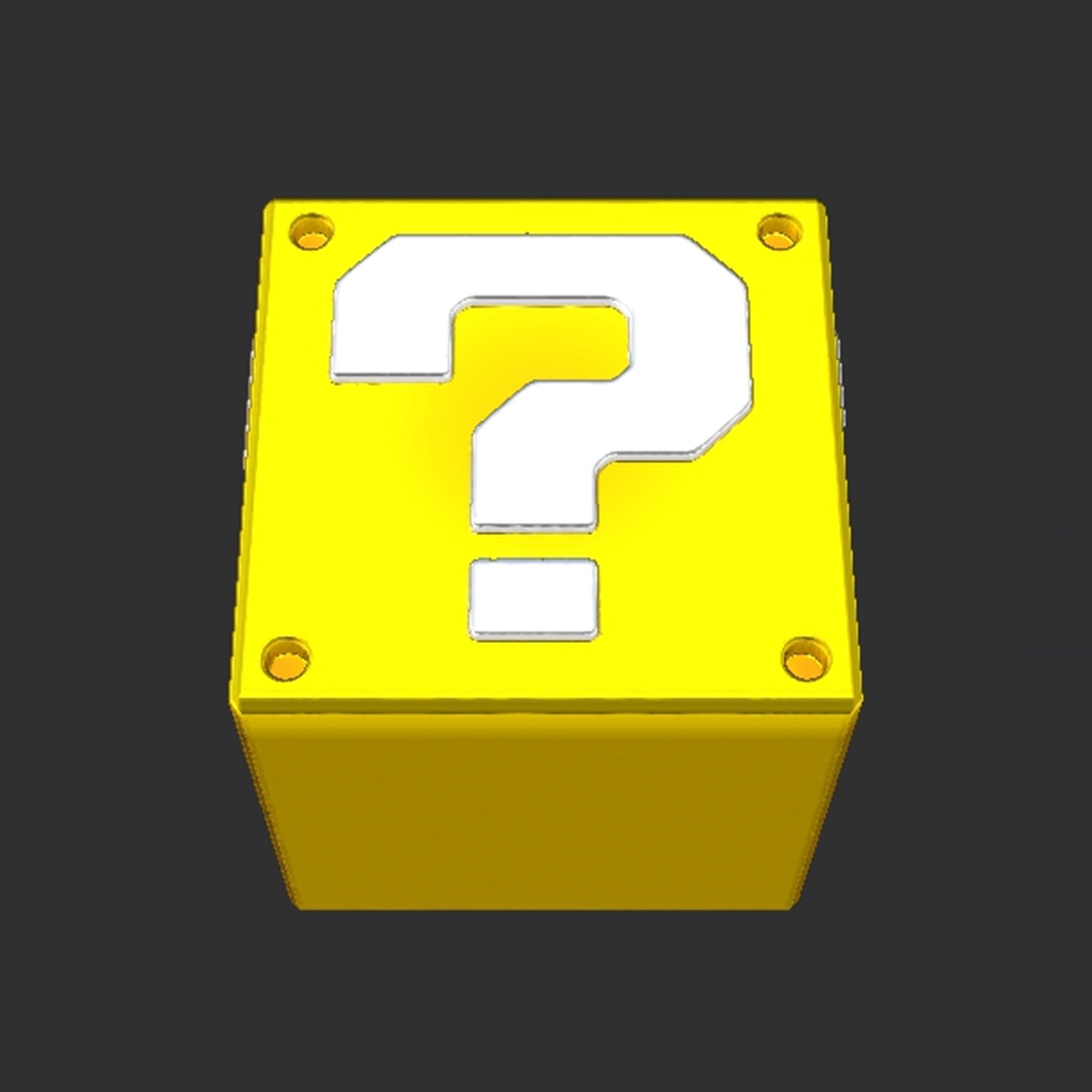 Download STL file Mario Question Block • Model to 3D print ・ Cults