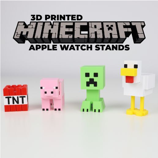 🐖 MINECRAFT PIG APPLE WATCH STAND・ STL File for 3D printing・Cults