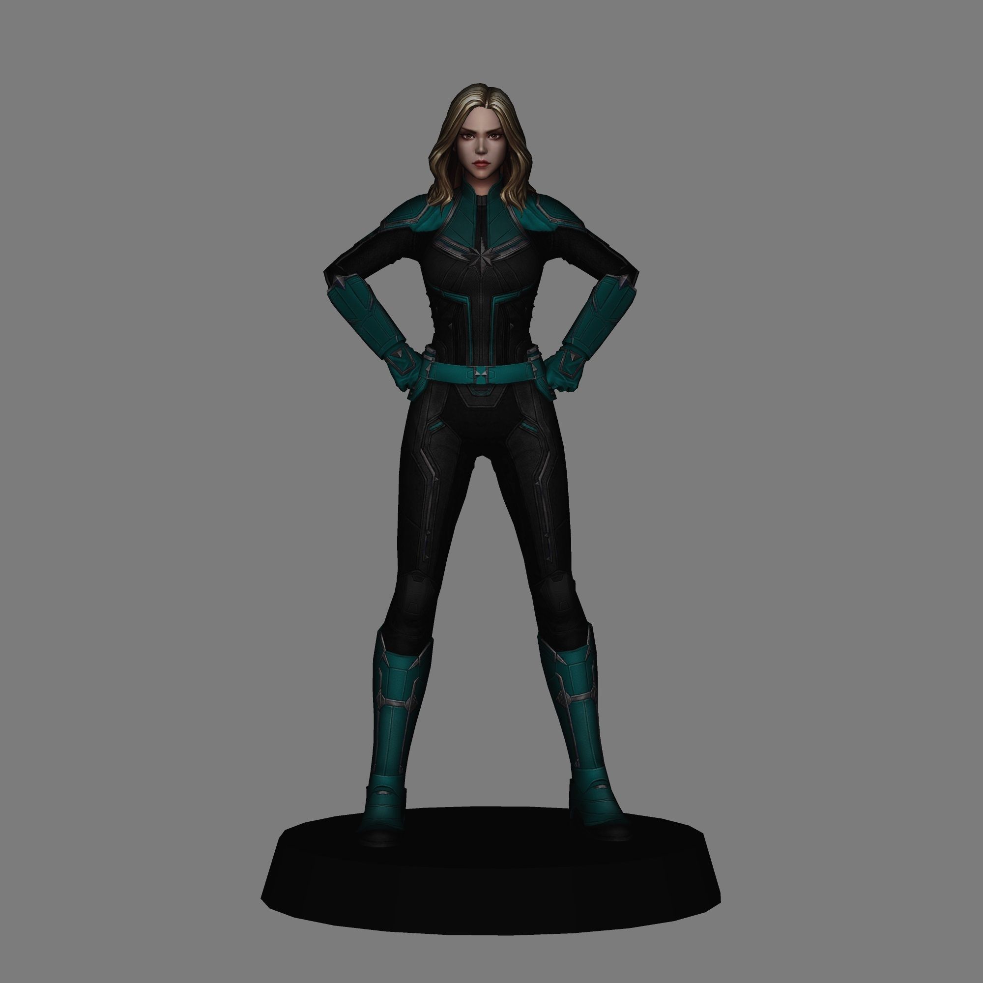 STL file Captain Marvel Suit Kree - Captain Marvel low poly 3d print・3D ...