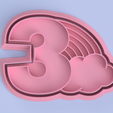 3.png Number three cookie cutter (Number three cookie cutter)