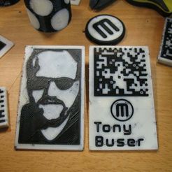 2 Color Business Card.jpg STL-Datei Dualstrusion Business Card kostenlos・3D-druckbares Design zum herunterladen