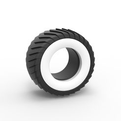 1.jpg 3D file Diecast Pulling truck Whitewall tire 2 Scale 1:25・3D printing design to download