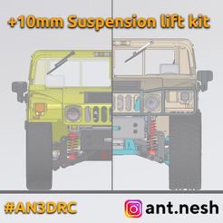 Suspension-lift-preview.jpg Файл 3D 10mm suspension lift kit for 3D Printed Hummer / Humvee by [AN3DRC]・3D-печатная модель для загрузки