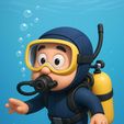 1.jpg diver 3D Model for Printing