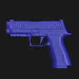 6.png Molde de pistola SIG SAUER P320 XTEN COMP Tamaño real 3D Scan de alta calidad