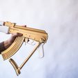 Golden-AKM-14.jpg AKM Kalashnikov Weapon fake training gun