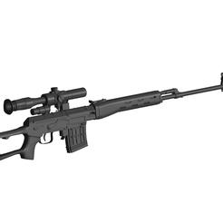 1.png OBJ file SVD Dragunov Sniper Rifle・3D printable model to download