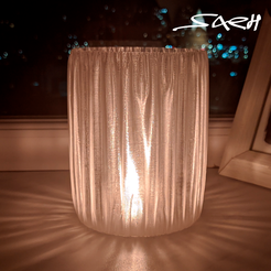thumb.png STL file cloth-like tealight candle shade by SAEH・3D printable model to download