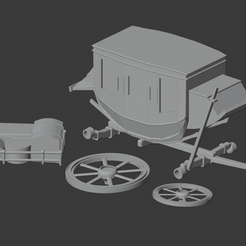 Stagecoach.png 3D file 28mm scale Wild West Stagecoach Set・3D printing model to download