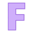 F.stl Alphabet, alphabet, alphabet, alphabet, hollow letters, Candy