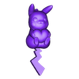 Valentine2025Pikachu03_Keychain.stl POKEMON - VALENTINE PIKACHU (EASY PRINT NO SUPPORT)