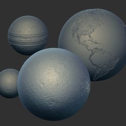 ZBrush-Document.jpg Fichier STL gratuit lune terre jupiter planète Jupiter・Modèle à télécharger et à imprimer en 3D