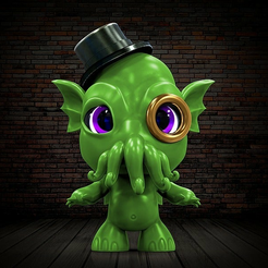 FancyCthulhu.png Free OBJ file Fancy Cthulhu・3D print design to download