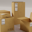 11.png Cardboard box package with texture 3D model