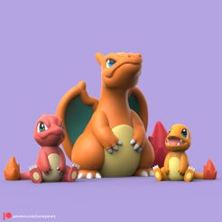 ChibiCharmanderEvolution.jpg POKEMON - CHARMANDER EVOLUTION (EASY PRINT NO SUPPORT)