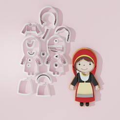 gynaika-tsolias.png Greek Woman Traditional Costume #1 Cookie Cutter