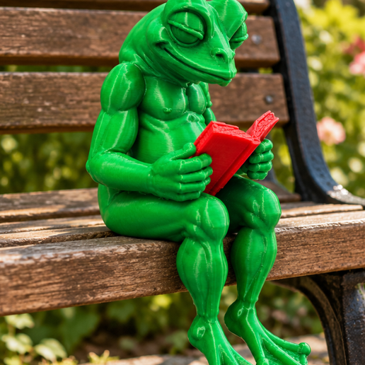 Grenouille lectrice francaise / Human French Reading Frog