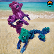5.png Hippocampus Sea Horse, Articulating Print-In-Place Mythical Creature, Cinderwing3D