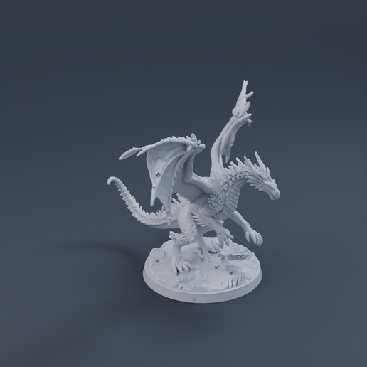 Ice Frost Dragon 3D printable STL miniature