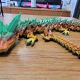 Kristalldrache, bewegliches Flexi-Wackeltier, Druck an Ort und Stelle, Fantasy