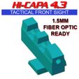 A-Hi-Capa-Sight-43-New-Again-Raised-Tactical-Sight-Model-C-05.jpg AIRSOFT SEULEMENT TOKYO MARUI TM CLONES COMPATIBLE 2011 HI CAPA 4.3 SIGHT RAISED TACTICAL REAR FIBER OPTIC SIGHT READY