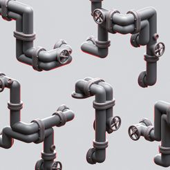 CORNER-PIPES_00.jpg Fichier 3D gratuit TUYAUX D'ANGLE 01・Plan à télécharger et à imprimer en 3D
