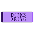 Jenga block - Dicks drink.stl Drunk Jenga - (x56 blocks)