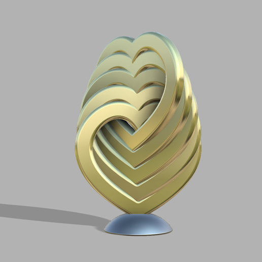 hugging hearts 3D model