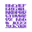 PixelAlphabet.stl 4x4 Pixel Alphabet