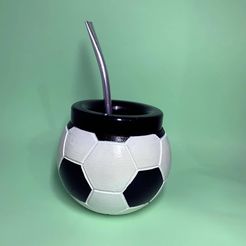 MATE PELOTA DE FUTBOL.jpg Free STL file MATE PELOTA DE FUTBOL・Design to download and 3D print