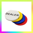 5.png Poker Chips - Dealer - Small Blind - Big Blind - All In - Poker - Replacement - file for 3D printing - STL 3D Model