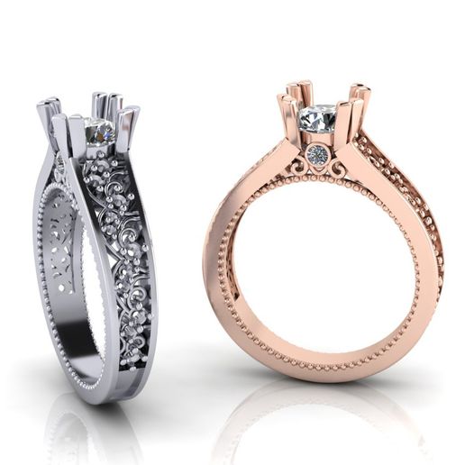 🆓 free engagement solitaire jewelry ring・Free STL File for 3D printing ...